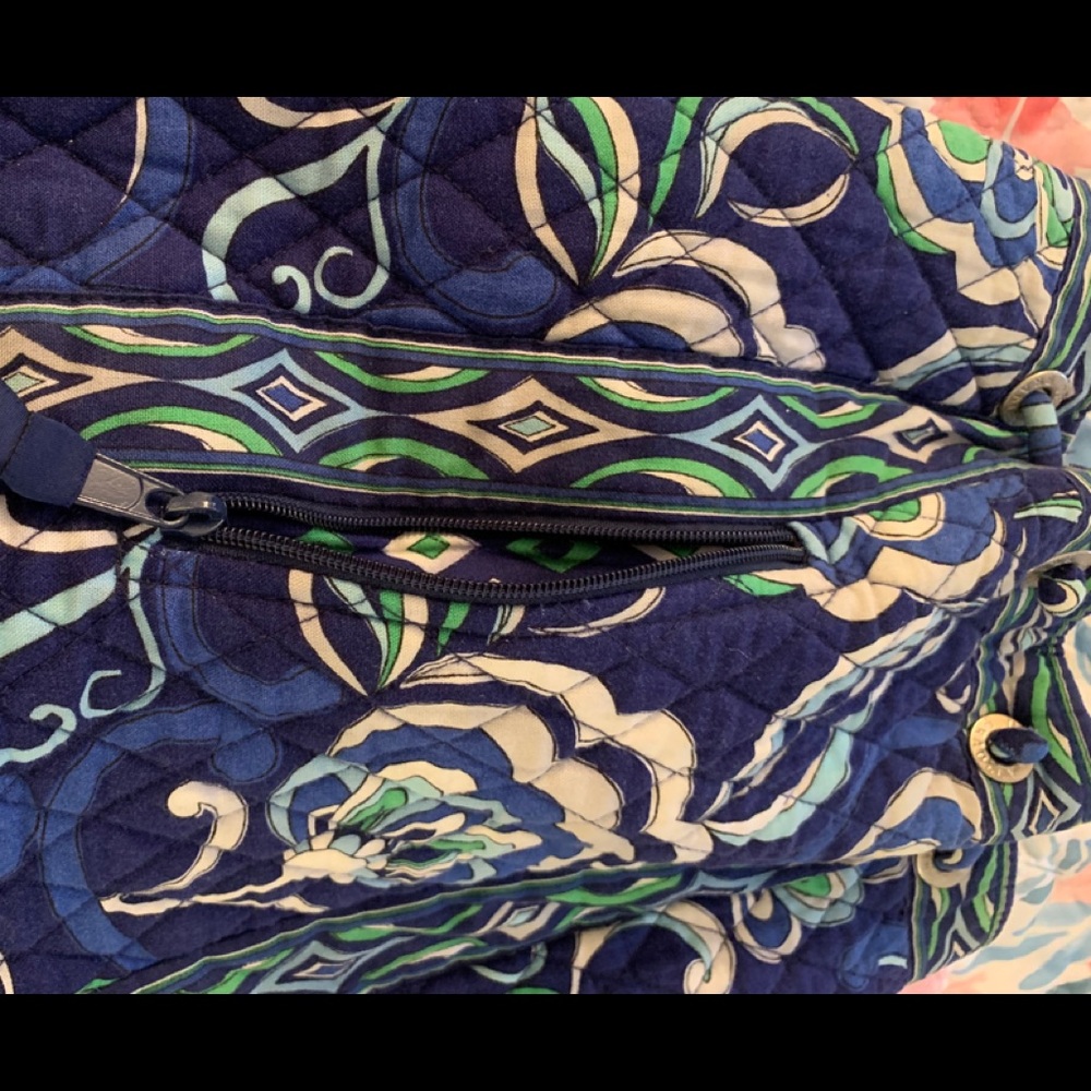 Vera Bradley Drawstring Backsack Mediterranean Blu - image 3